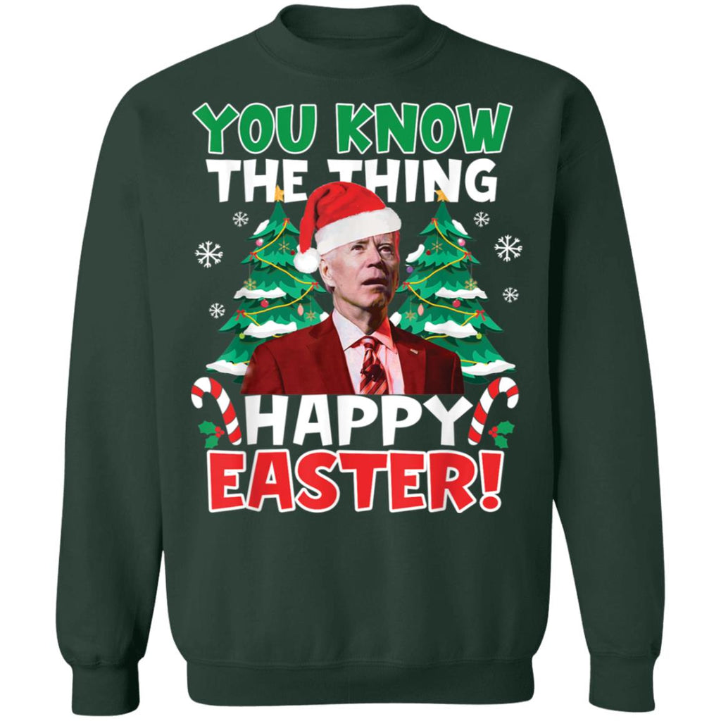 J*e B*den you know the thing happy easter Christmas Sweater - Holiday Gift product image 3