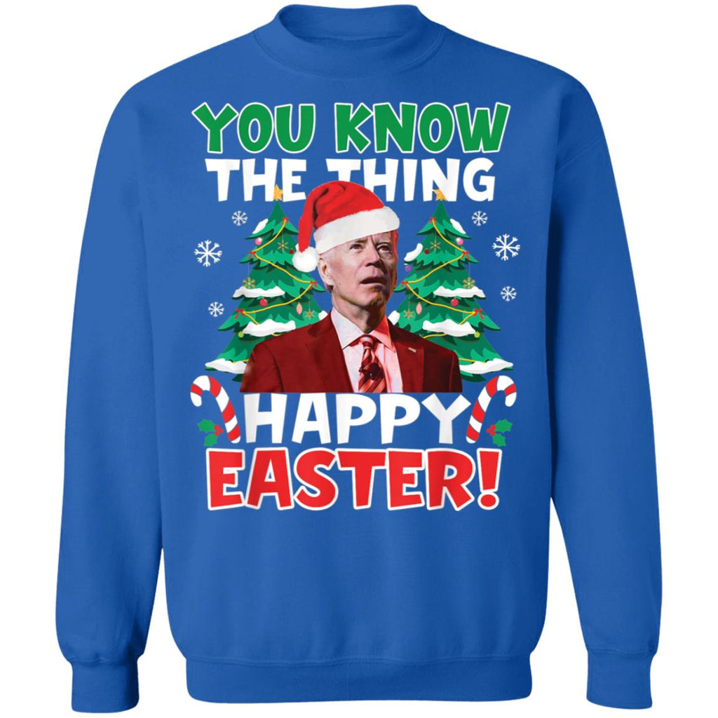 J*e B*den you know the thing happy easter Christmas Sweater - Holiday Gift product image 2