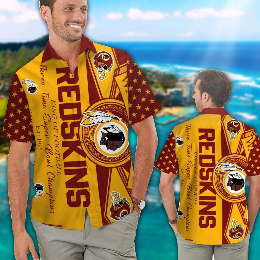 Redskins Washington Hawaiian Tropical Short Sleeve - Adult & Kids T-Shirts, Sweatshirts & Hoodies apparel design preview 1