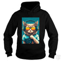 DJ Vintage 80s Cat Kitten - Adult & Kids T-Shirts, Sweatshirts & Hoodies apparel design preview 1