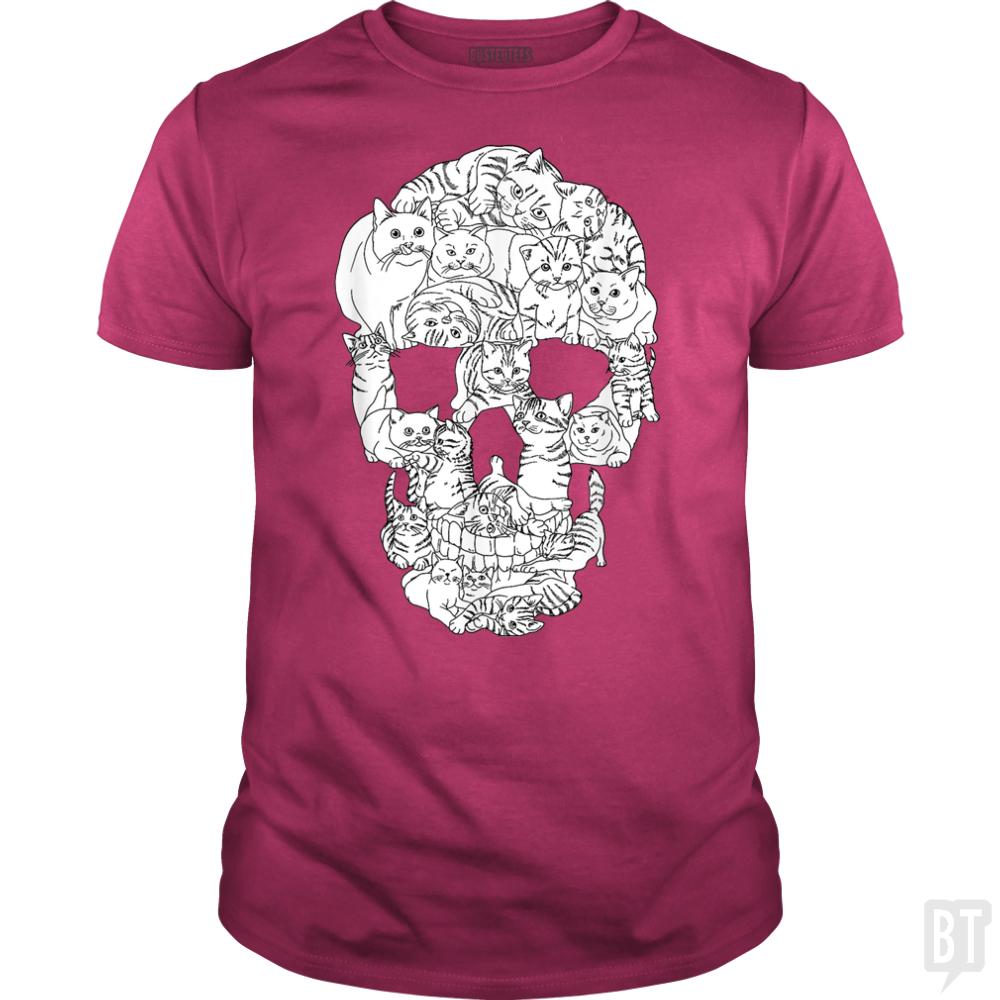 Cats Skull - Adult & Kids T-Shirts, Sweatshirts & Hoodies apparel design preview 1