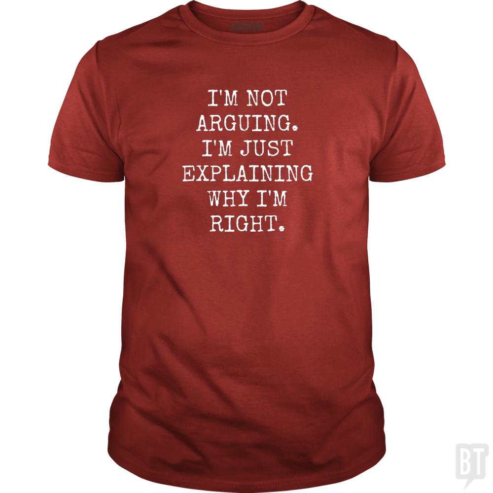 Im Not Arguing - Adult & Kids T-Shirts, Sweatshirts & Hoodies apparel design preview 1