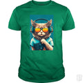 DJ Vintage 80s Cat Kitten - Adult & Kids T-Shirts, Sweatshirts & Hoodies apparel design preview 1