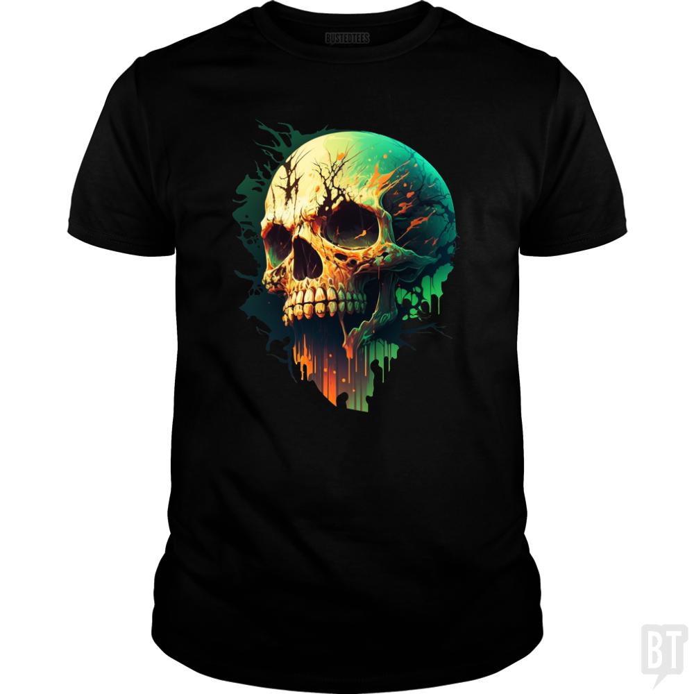 Splattered Skull - Adult & Kids T-Shirts, Sweatshirts & Hoodies apparel design preview 1