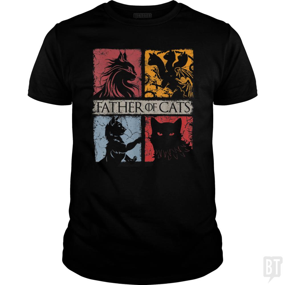 Father of Cats - Adult & Kids T-Shirts, Sweatshirts & Hoodies apparel design preview 1