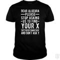 Dear Algebra - Adult & Kids T-Shirts, Sweatshirts & Hoodies apparel design preview 1