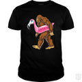 Pool Party Bigfoot Flamingo - Adult & Kids T-Shirts, Sweatshirts & Hoodies apparel design preview 1