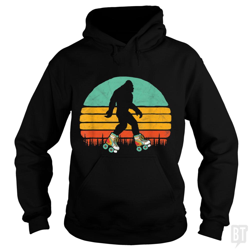 Bigfoot 80s Skater - Adult & Kids T-Shirts, Sweatshirts & Hoodies apparel design preview 1
