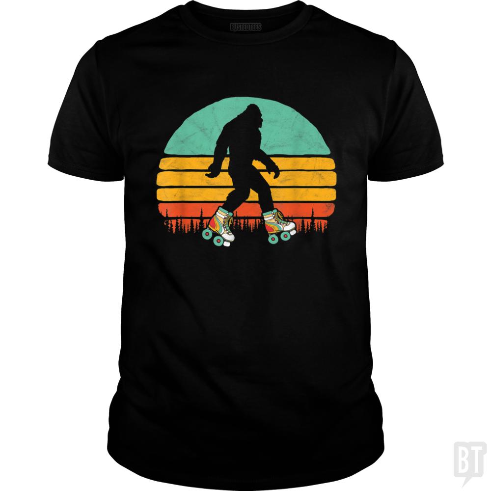 Bigfoot 80s Skater - Adult & Kids T-Shirts, Sweatshirts & Hoodies apparel design preview 1