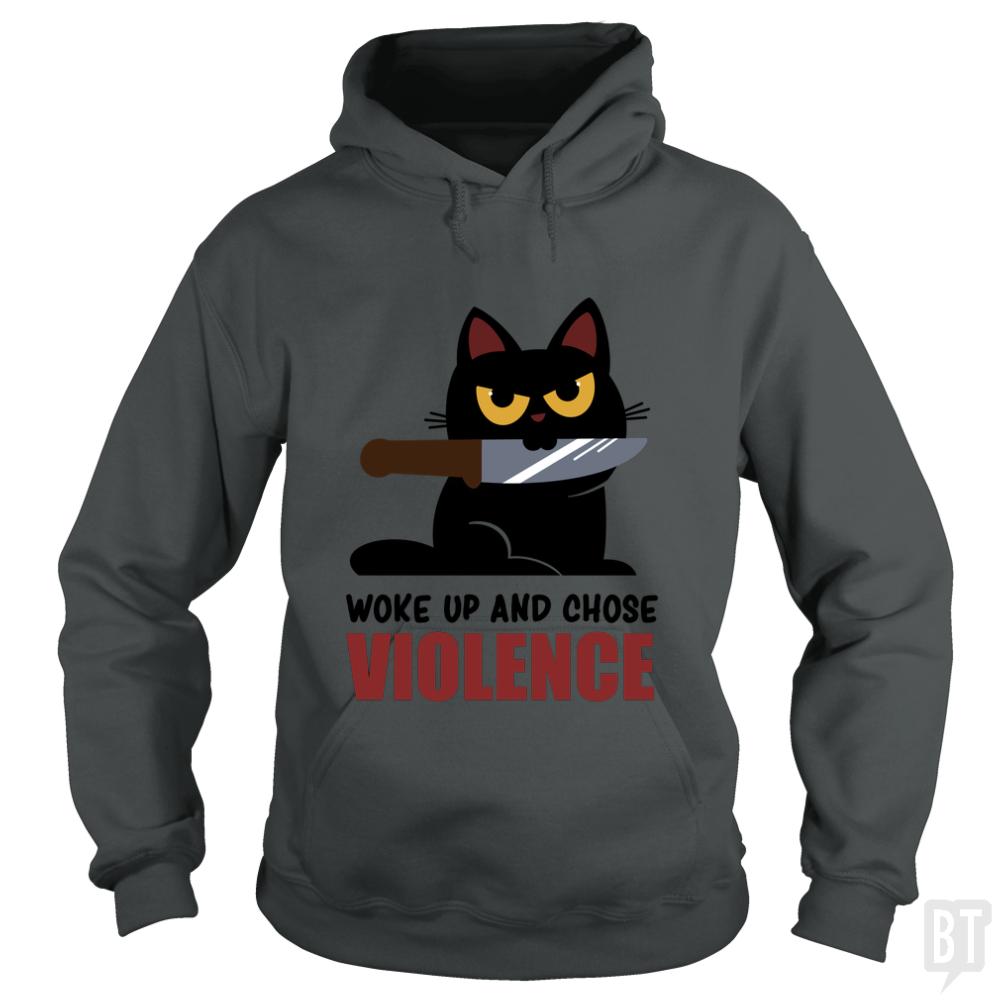 Violent Cat - Adult & Kids T-Shirts, Sweatshirts & Hoodies apparel design preview 1
