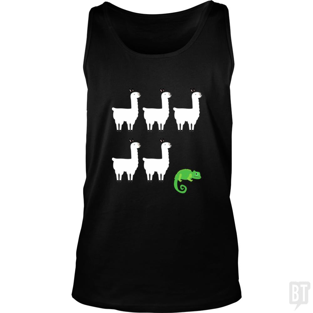 Llama, Chameleon Tank Tops - Adult & Kids T-Shirts, Sweatshirts & Hoodies apparel design preview 1