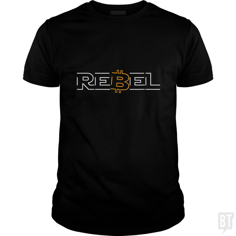 Rebel Bitcoin - Adult & Kids T-Shirts, Sweatshirts & Hoodies apparel design preview 1