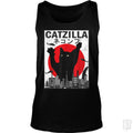 Vintage Catzilla Japanese Sunset Tank Tops - Adult & Kids T-Shirts, Sweatshirts & Hoodies apparel design preview 1