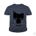 Meh Black Cat Funny - Adult & Kids T-Shirts, Sweatshirts & Hoodies apparel design preview 1