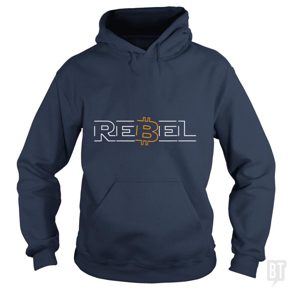 Rebel Bitcoin - Adult & Kids T-Shirts, Sweatshirts & Hoodies apparel design preview 1