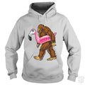 Pool Party Bigfoot Flamingo - Adult & Kids T-Shirts, Sweatshirts & Hoodies apparel design preview 1