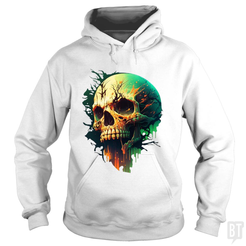Splattered Skull - Adult & Kids T-Shirts, Sweatshirts & Hoodies apparel design preview 1