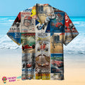 Retro Car Racing Grand Prix Monaco Poster Collage - Adult & Kids T-Shirts, Sweatshirts & Hoodies apparel design preview 1