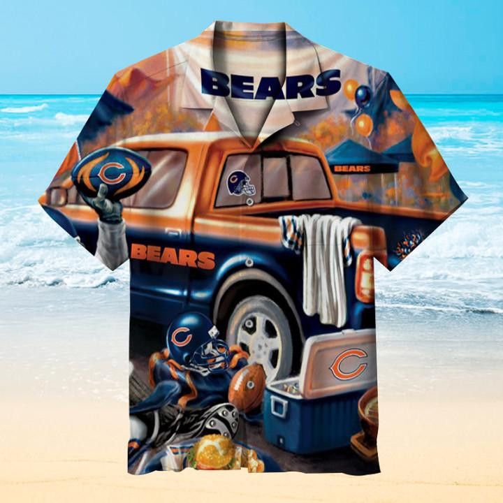 Retro Poster Style Enhances This Chicago Bear - Adult & Kids T-Shirts, Sweatshirts & Hoodies apparel design preview 1
