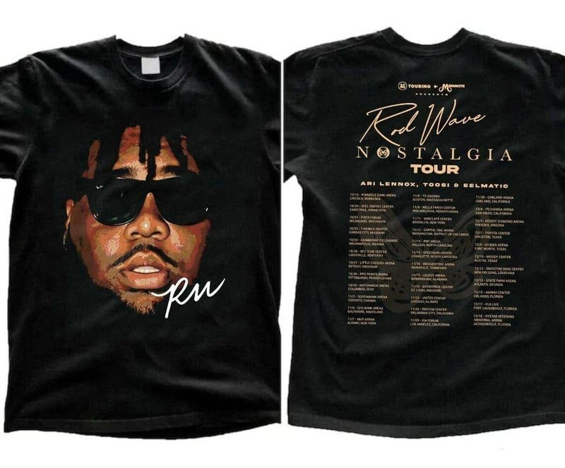 Rod Wave Signature Nostalgia Tour Rap Music Black - Adult & Kids T-Shirts, Sweatshirts & Hoodies apparel design preview 1