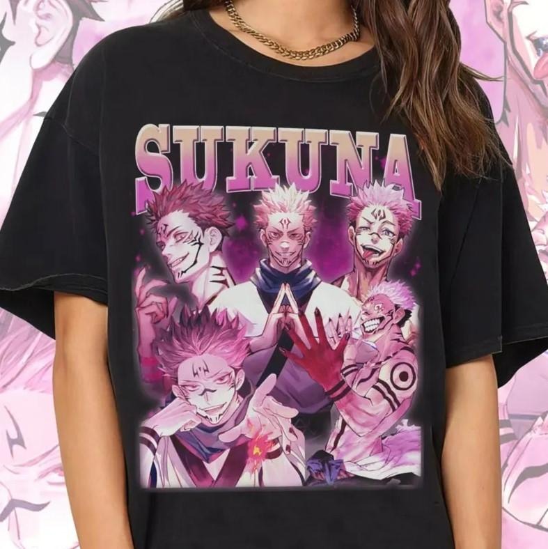 Ryomen Sukuna Jujutsu Kaisen Vintage 90s FlyAwayArts - Adult & Kids T-Shirts, Sweatshirts & Hoodies apparel design preview 1