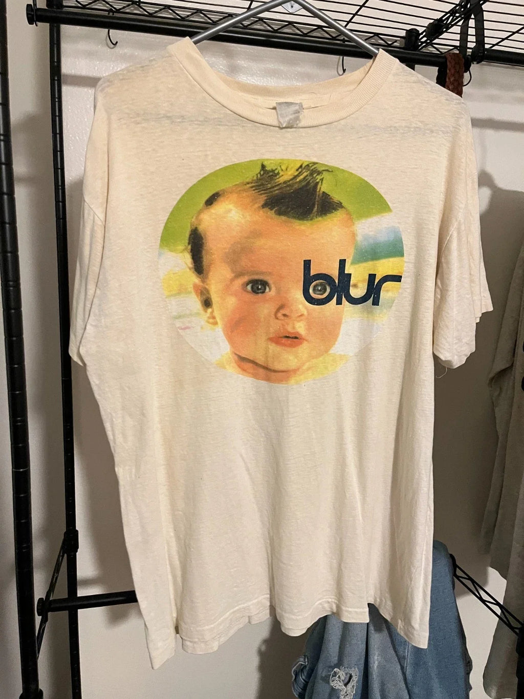 RARE Vintage BLUR Baby 1990 - Adult & Kids T-Shirts, Sweatshirts & Hoodies apparel design preview 1