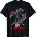 Run I Dare You Funny Baseball Catcher Graphic Players - Adult & Kids T-Shirts, Sweatshirts & Hoodies apparel design preview 1