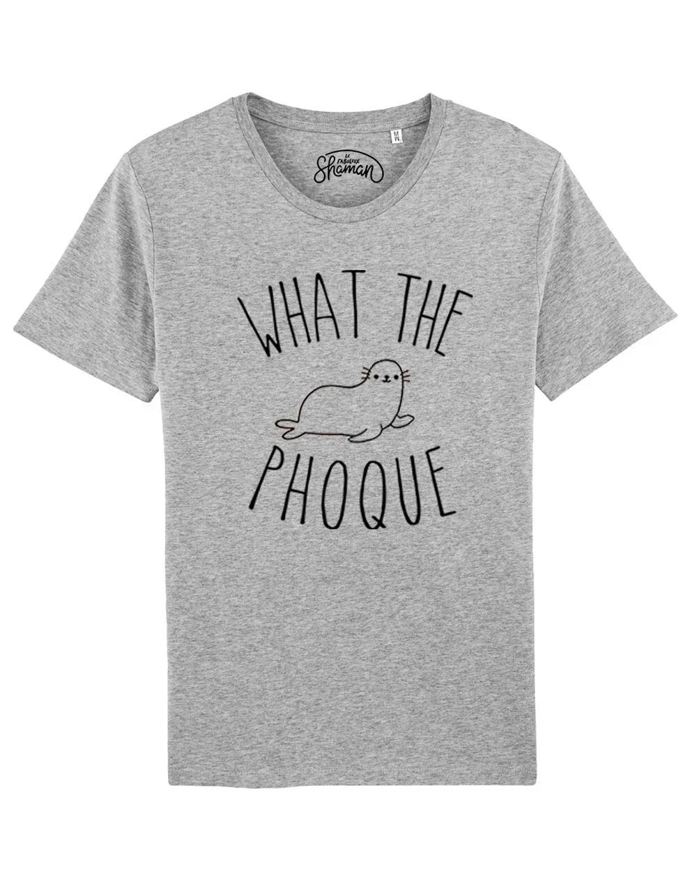 Men's Short Sleeve WHAT THE PHOQUE Gray - Adult & Kids T-Shirts, Sweatshirts & Hoodies apparel design preview 1