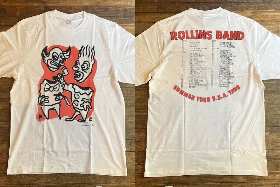 Rollins Band Summer USA 1992 Tour - Adult & Kids T-Shirts, Sweatshirts & Hoodies apparel design preview 1