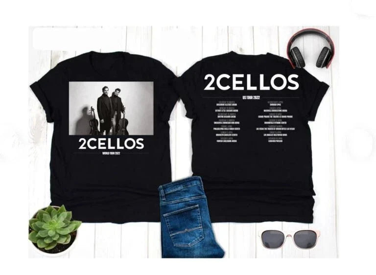 2CELLOS Dedicated US Tour 2022 Double Sided - Adult & Kids T-Shirts, Sweatshirts & Hoodies apparel design preview 1