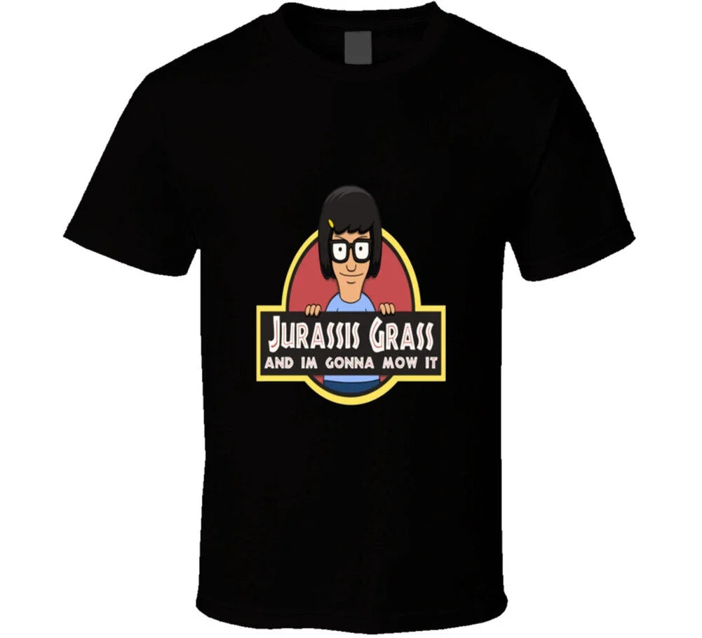 Bob's Burthers Tina Belcher Jurassic Grass And I'm - Adult & Kids T-Shirts, Sweatshirts & Hoodies apparel design preview 1