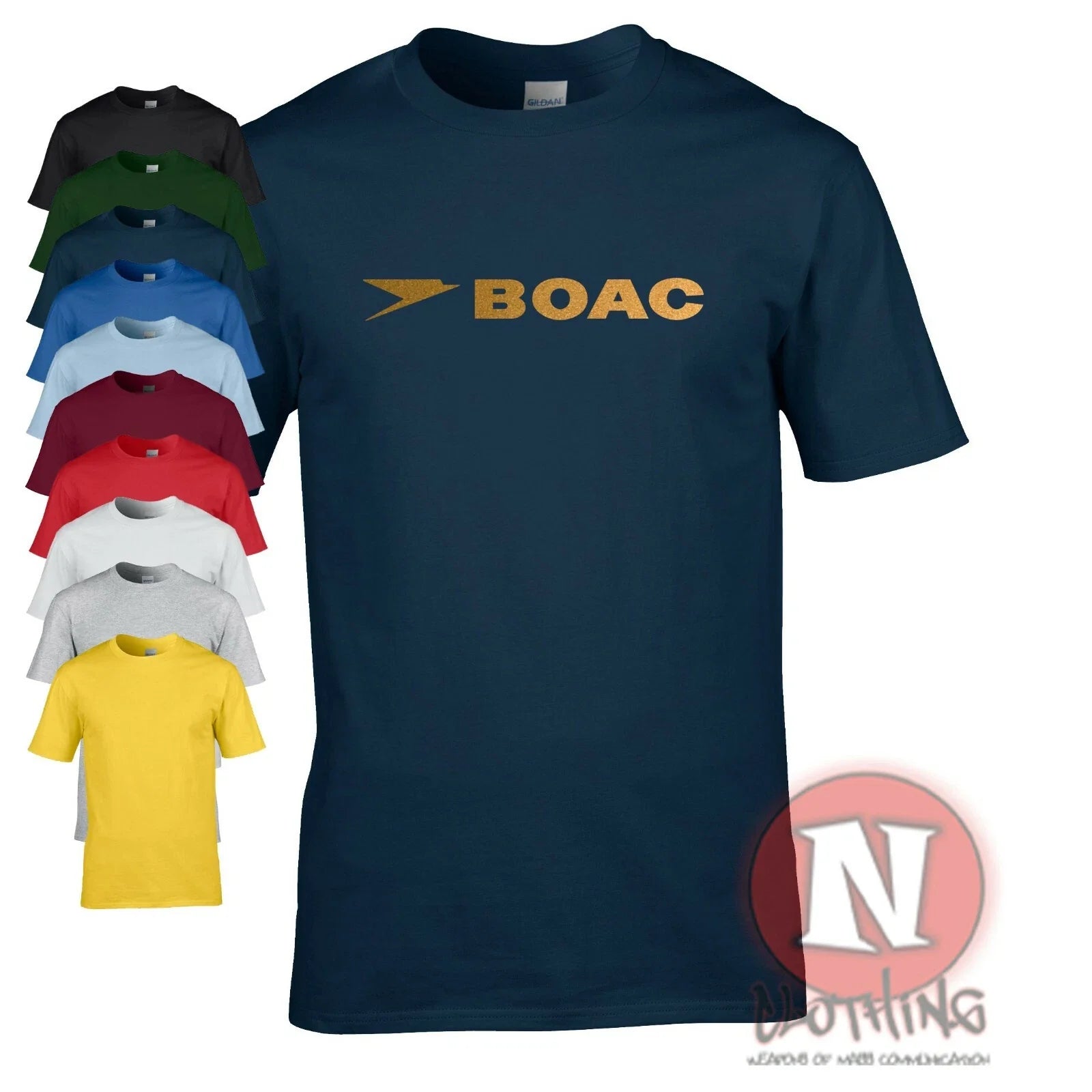 BOAC classic logo airline brand new flight crew - Adult & Kids T-Shirts, Sweatshirts & Hoodies apparel design preview 1