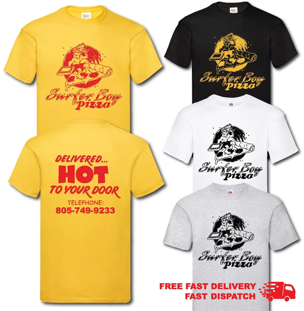 Surfer Boy Pizza Employee Top Different Colour - Adult & Kids T-Shirts, Sweatshirts & Hoodies apparel design preview 1