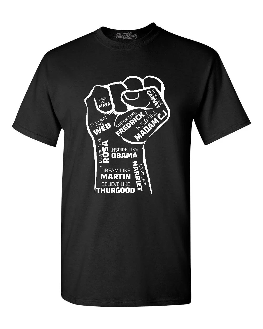 Influential Inspiring Black Leaders Fist Civil Rights - Adult & Kids T-Shirts, Sweatshirts & Hoodies apparel design preview 1
