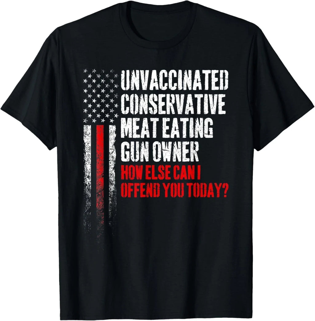 Unvaccinated Conservative Meat Eating Gun Funny Gift - Adult & Kids T-Shirts, Sweatshirts & Hoodies apparel design preview 1