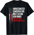Unvaccinated Conservative Meat Eating Gun Funny Gift - Adult & Kids T-Shirts, Sweatshirts & Hoodies apparel design preview 1