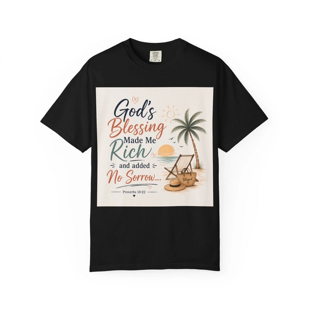 God's Blessing Made Me Rich Summer Prayer Unisex - Adult & Kids T-Shirts, Sweatshirts & Hoodies apparel design preview 1