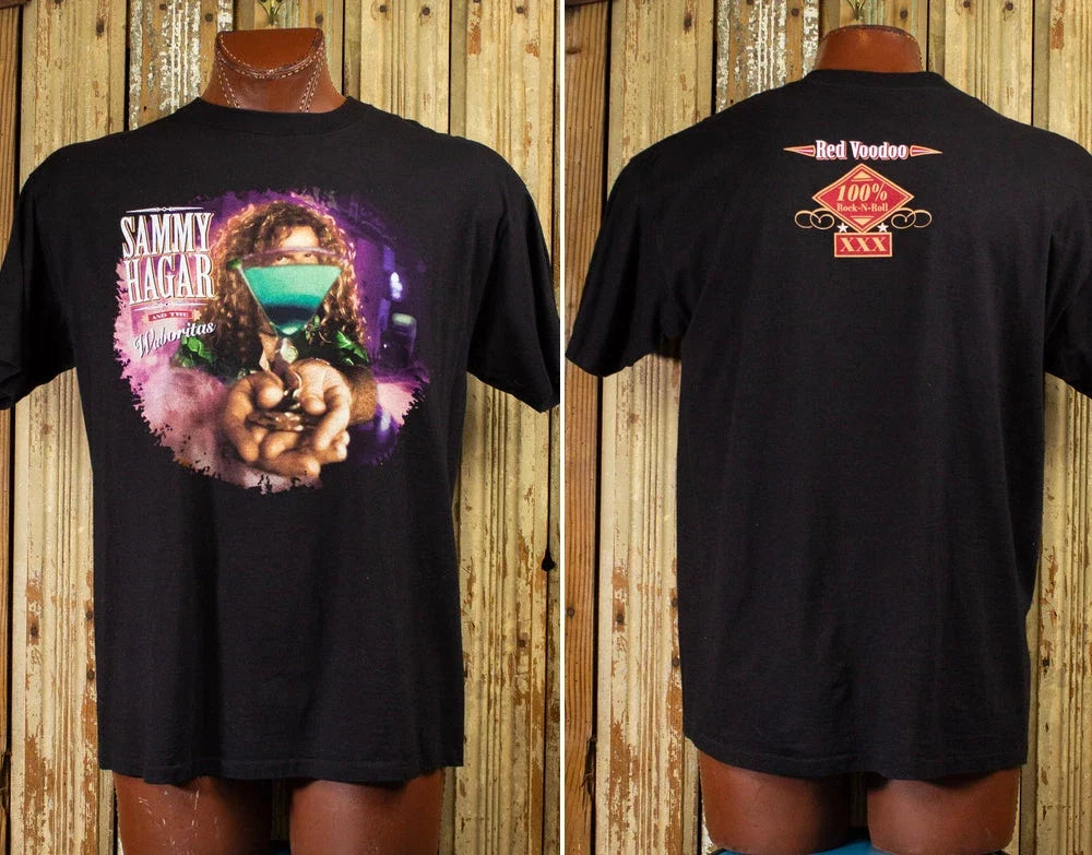 Vintage Sammy Hagar Red Voodoo Concert 1999 Black - Adult & Kids T-Shirts, Sweatshirts & Hoodies apparel design preview 1