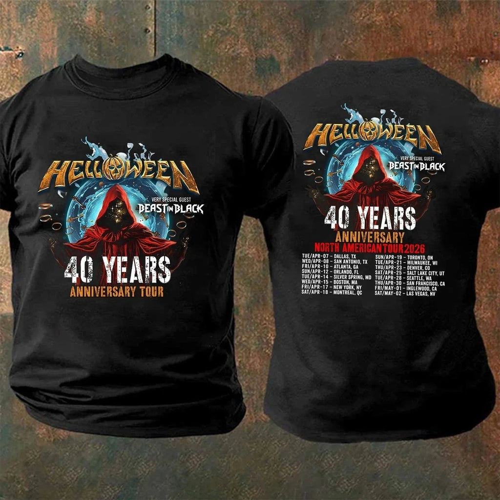 Helloween 40th Anniversary North American Tour 2026 - Adult & Kids T-Shirts, Sweatshirts & Hoodies apparel design preview 1