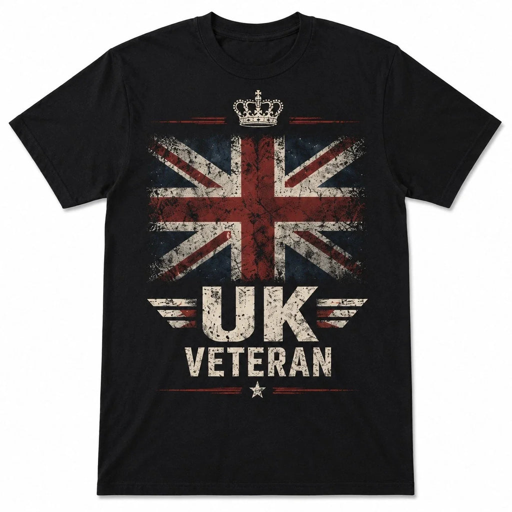 UK Veteran Proud To Serve British Military Union Jack - Adult & Kids T-Shirts, Sweatshirts & Hoodies apparel design preview 1