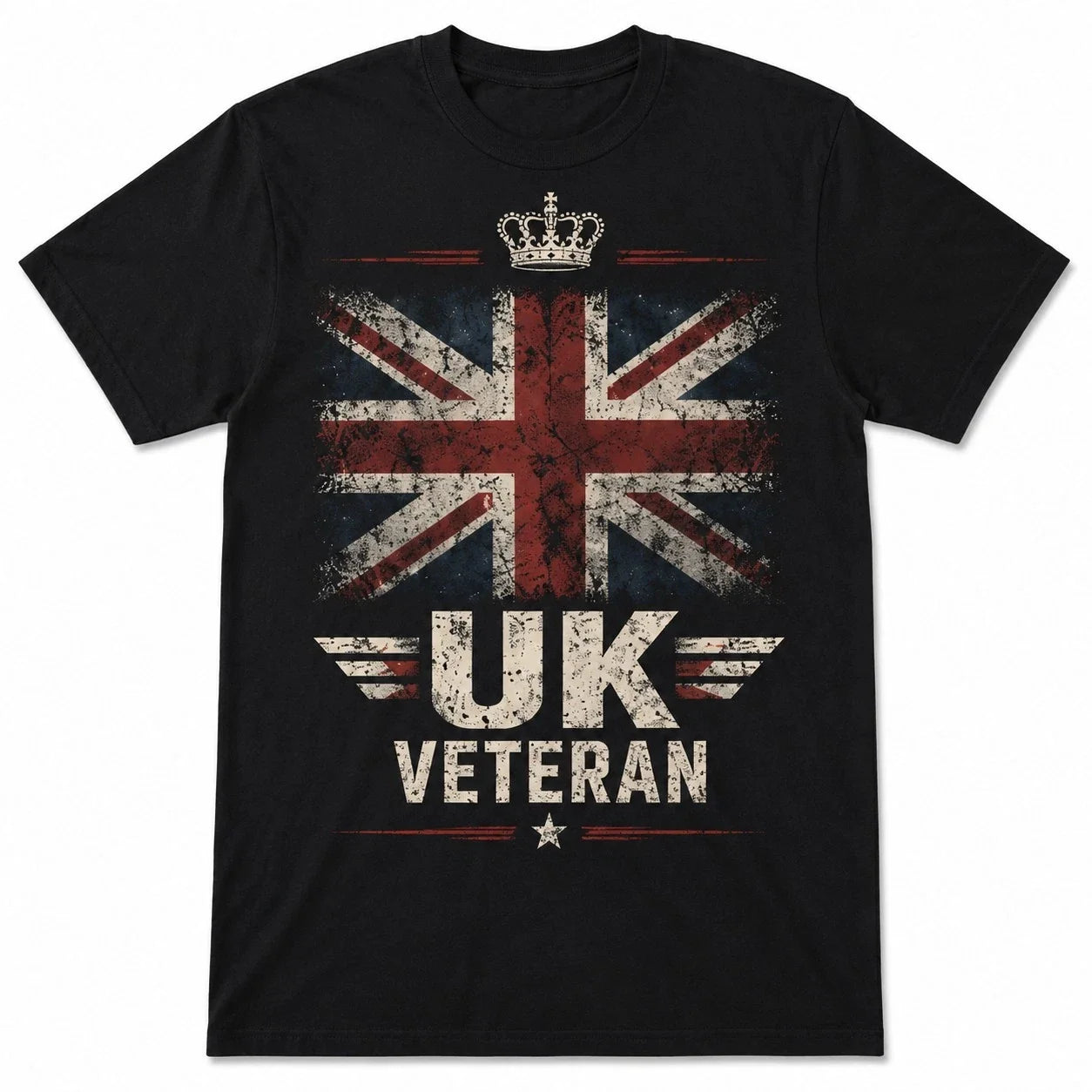 UK Veteran Proud To Serve British Military Union Jack - Adult & Kids T-Shirts, Sweatshirts & Hoodies apparel design preview 1