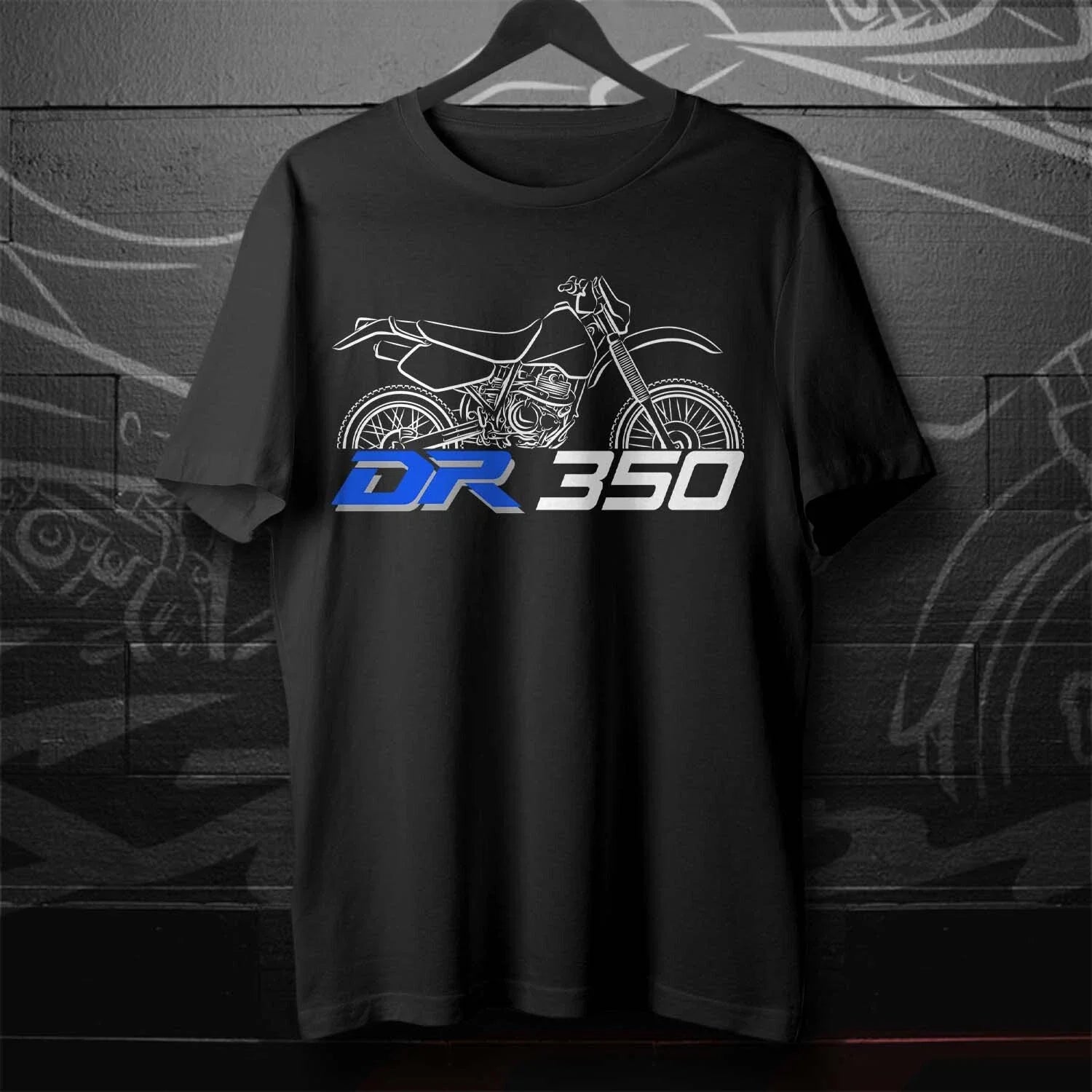 Suzuki DR 350 Motorcycle for ADV Riders - Adult & Kids T-Shirts, Sweatshirts & Hoodies apparel design preview 1