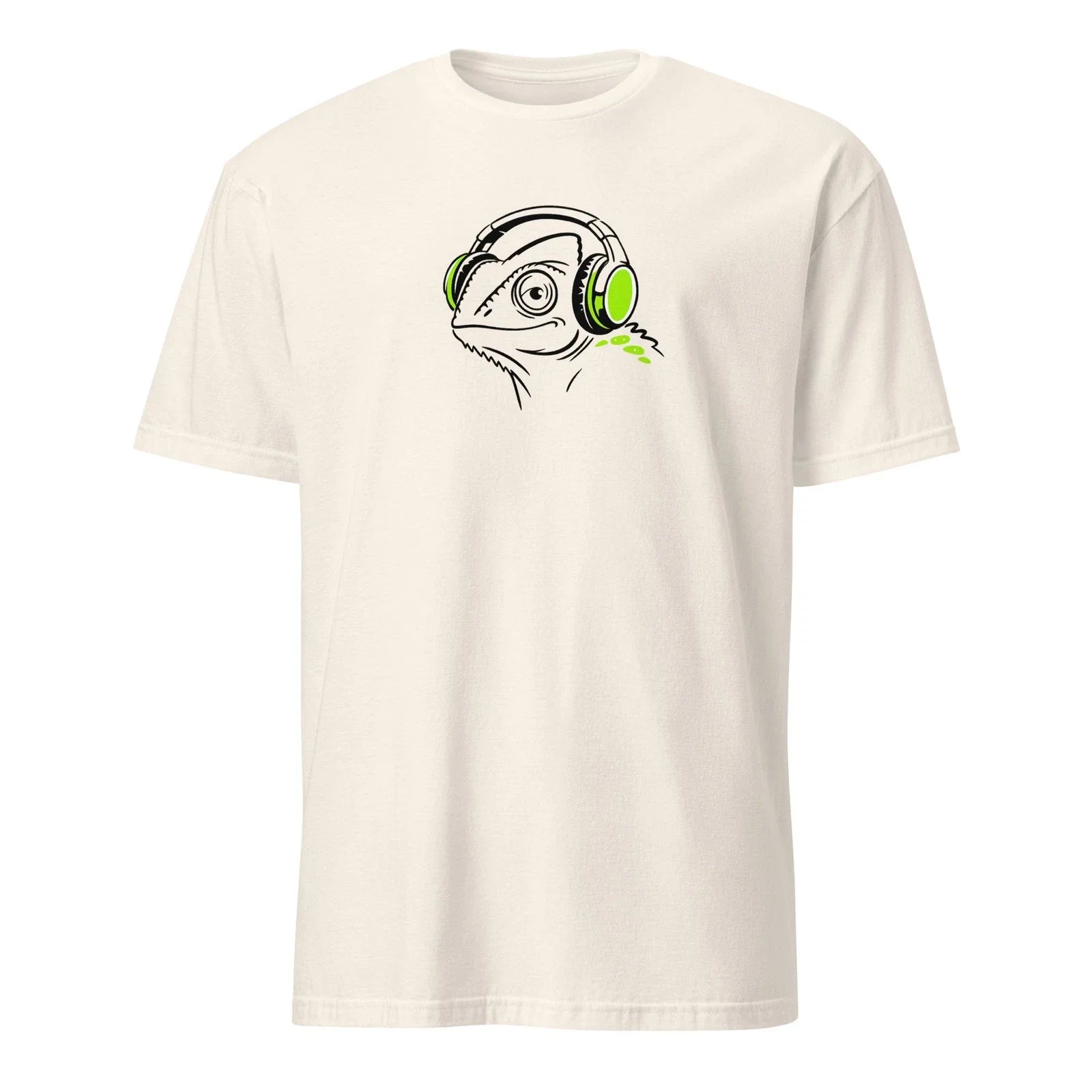 Título: Funny Chameleon Headphones Cool Music Lover - Adult & Kids T-Shirts, Sweatshirts & Hoodies apparel design preview 1