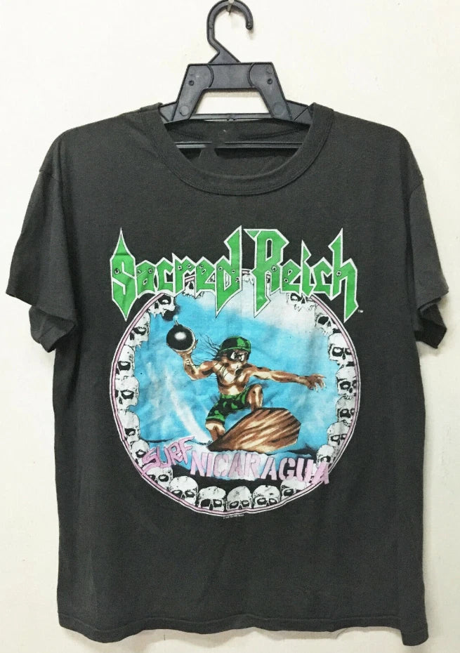 Rare Sacred Reich 90s Short Sleeve Black S-2345XL - Adult & Kids T-Shirts, Sweatshirts & Hoodies apparel design preview 1