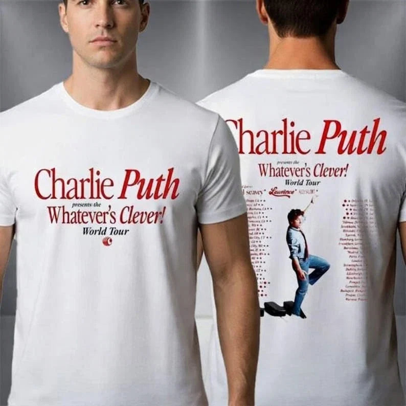 Charlie Puth World Tour 2026, Concert Whatever's - Adult & Kids T-Shirts, Sweatshirts & Hoodies apparel design preview 1