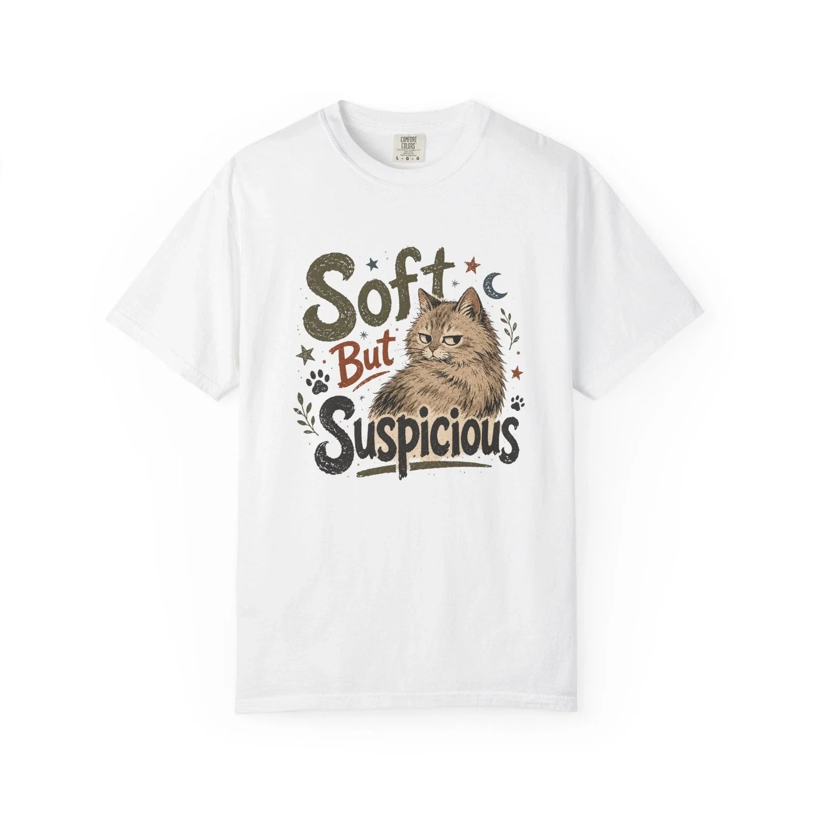 Soft But Suspicious Cat Cute Retro Graphic - Adult & Kids T-Shirts, Sweatshirts & Hoodies apparel design preview 1