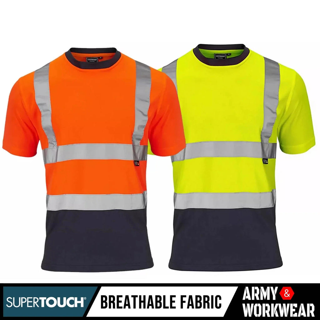Hi Vis Mens Visibility Two Tone Workwear Safety Site - Adult & Kids T-Shirts, Sweatshirts & Hoodies apparel design preview 1