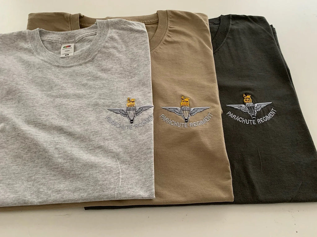 Set of 3 with Parachute Regiment Badge embroidered on - Adult & Kids T-Shirts, Sweatshirts & Hoodies apparel design preview 1