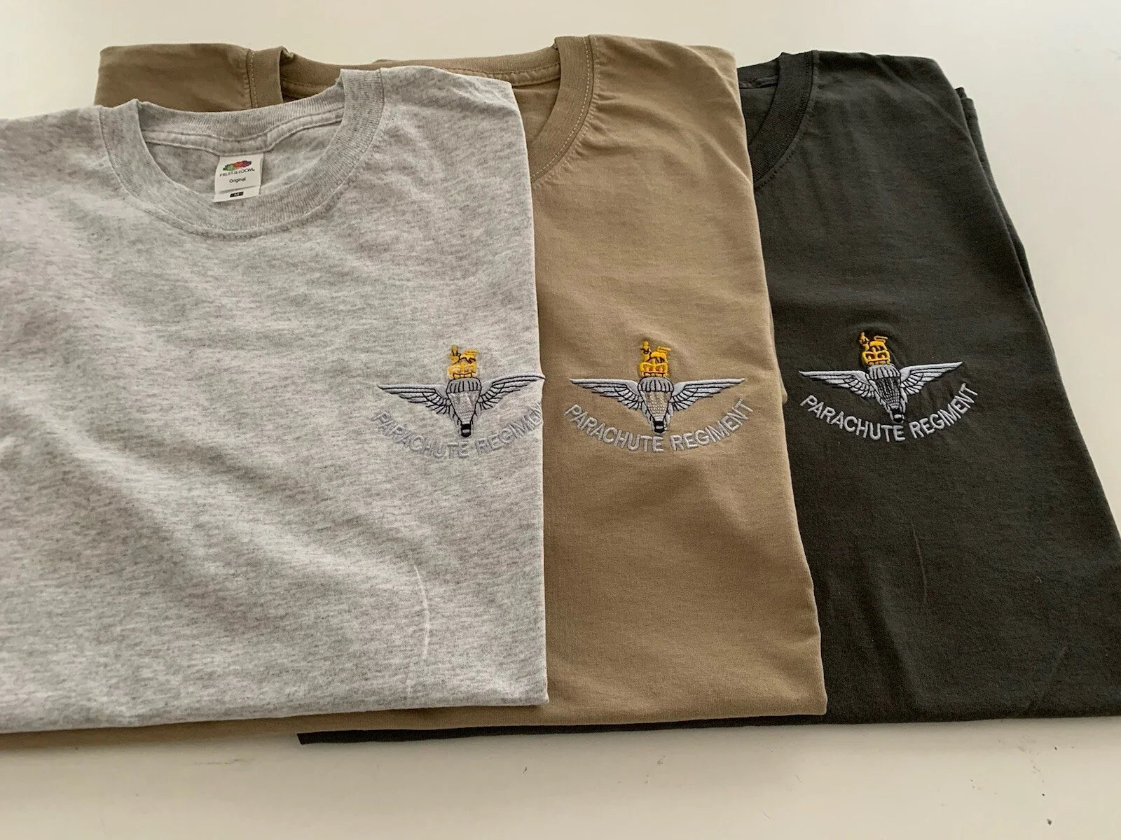 Set of 3 with Parachute Regiment Badge embroidered on - Adult & Kids T-Shirts, Sweatshirts & Hoodies apparel design preview 1