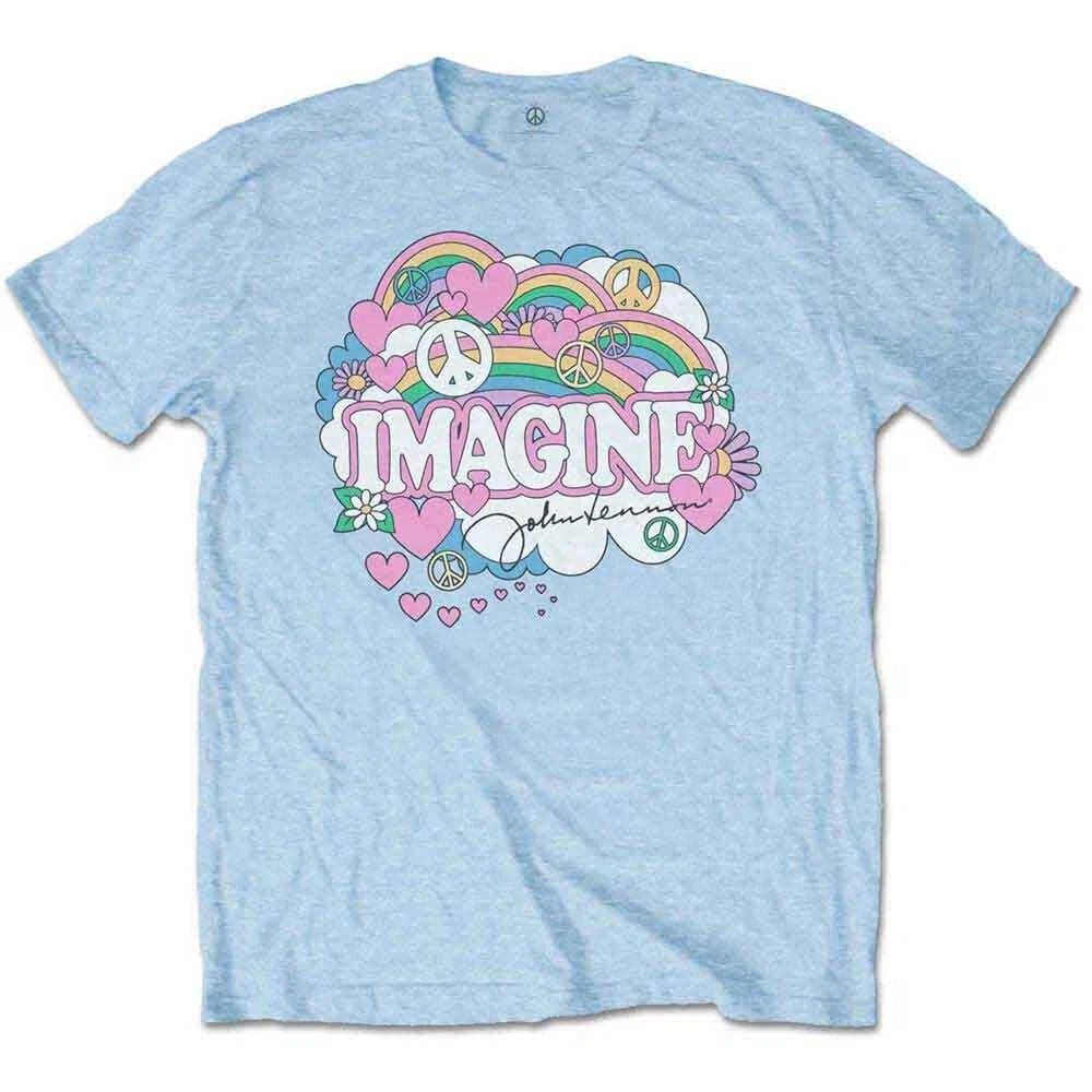 John Lennon Rainbows, Love Peace Blue New - Adult & Kids T-Shirts, Sweatshirts & Hoodies apparel design preview 1